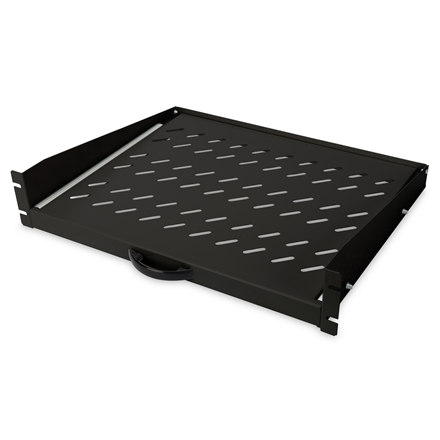 Digitus Extendible Shelf for fixed mounting on front 483 mm (19") profile rails | DN-19-TRAY-2-450-SW