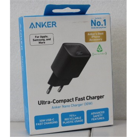 SALE OUT. Anker 511 Nano 4 Wall Charger 30W 1C, Black | SALE OUT. Anker 511 Nano 4 Wall Charger 30W 1C | A2337G11 | USB-C | DEMO