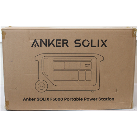SALE OUT. Anker SOLIX F3000 Portable Power Station | Anker Solix Portable Power Station, 3072 Wh, 3600 W | F3000 | 24 month(s) | DAMAGED PACKAGING AND MANUAL, DIRTY WHEELS, SCRATCHED HANDLE