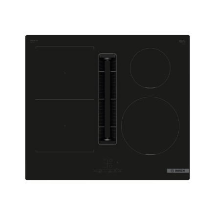 Bosch | PVS611B16E | Induction hob with integrated ventilation system | 60 cm | Number of burners/cooking zones 4 | B | Black | Touch