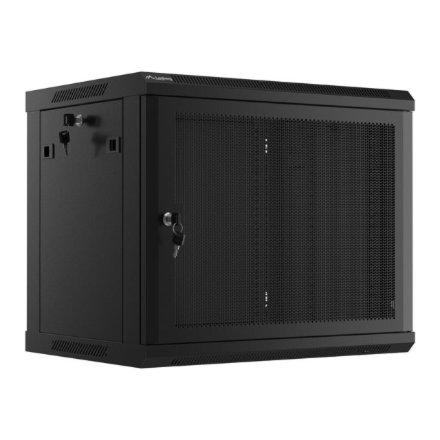 Lanberg | Rack cabinet 19" wall-mount 9U/600x450 with perforated door (flat pack) | WF01-6409-23B | Black