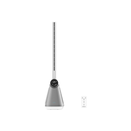 Cecotec EnergySilence 9890 Skyline Bladeless | Tower Fan | Stand Fan | 50 W | Diameter 23 cm | Number of speeds 3 | Oscillation | Timer | Remote control | Grey/White