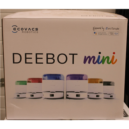 SALE OUT. Ecovacs DEEBOT mini Vacuum cleaner, Robot, Wet&Dry, ZeroTangle Technology, Agile Navigation, White/Blue + Auto-empty station | Ecovacs Robotic Vacuum Cleaner | DEEBOT mini BLUE | Wet&Dry | Li-ion | 3200 mAh...