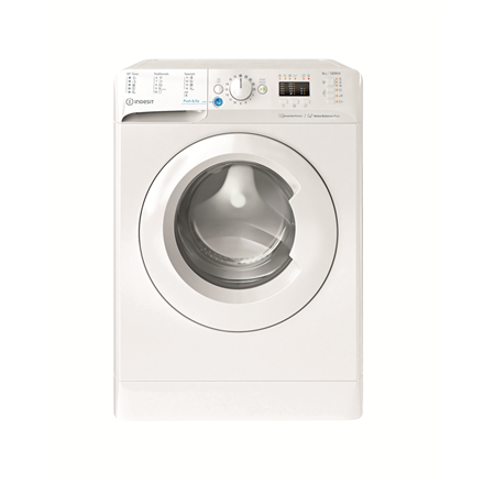 INDESIT | Washing machine | BWSA 61294 W EU N | Energy efficiency class C | Front loading | Washing capacity 6 kg | 1150 RPM | Depth 42.5 cm | Width 59.5 cm | Display | Big Digit | White