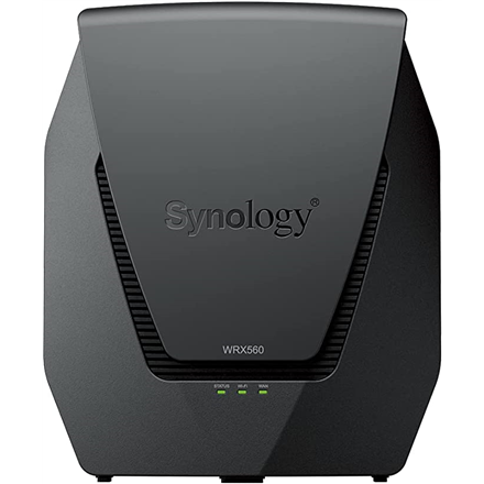 Synology | Dual-Band Wi-Fi 6 Router | WRX560 | 802.11ax | 600+2400 Mbit/s | 10/100/1000 Mbit/s | Ethernet LAN (RJ-45) ports 4 | Mesh Support Yes | MU-MiMO No | No mobile broadband | Antenna type Internal