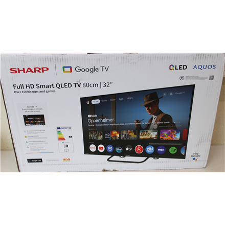 SALE OUT. Sharp 32HF3865E 32" (81cm) QLED Full HD Google TV | SALE OUT. | Sharp 32HF3865E | 32 | Smart TV | Google TV | DAMAGED PACKAGING
