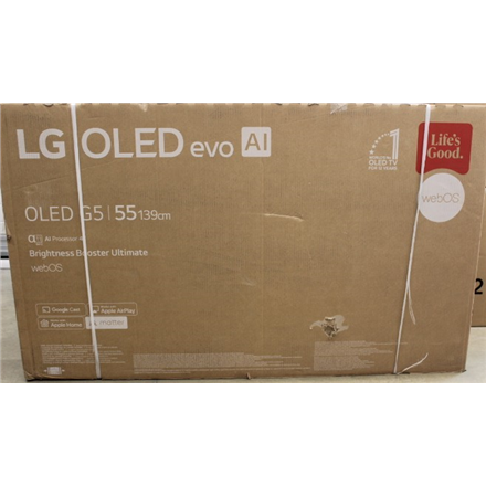 SALE OUT. LG OLED55G51LW 55" (140 cm) Premium OLED TV | LG OLED55G51LW | 55 | Smart TV | webOS 25 | UHD | DAMAGED PACKAGING