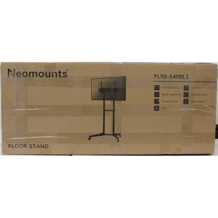 SALE OUT. Neomounts FL50-540BL1 TV trolley - 37-70" - max 50 kg - manual h 128,5-145 cm - VESA 100x100-600x400 - black | Neomounts Floor stand | FL50-540BL1 TV trolley | Adjustable Height, Tilt | 37-70 " | Maximum wei...