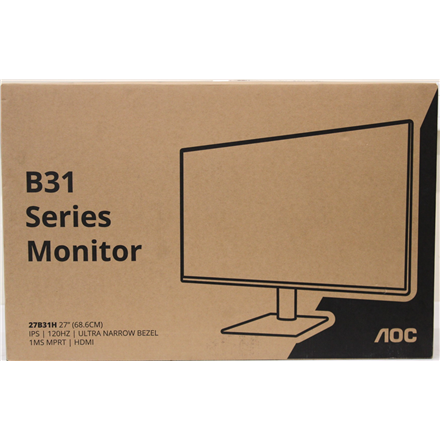 SALE OUT. AOC 27B31H 27" IPS/16:9/1920x1080/300cd/m2/1ms HDMI, USB, Headphone out | SALE OUT. 27B31H | 27 " | IPS | FHD | 16:9 | 120 Hz | 1 ms | 1920 x 1080 pixels | 300 cd/m² | HDMI ports quantity 1 | Black | Warrant...