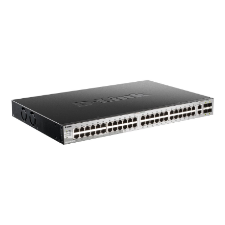 D-LINK DGS-3130-54TS, L2+ Managed Switch with 48 10/100/1000Base-T ports and 2 10GBase-T ports and 4 10GBase-X SFP+ ports | D-Link