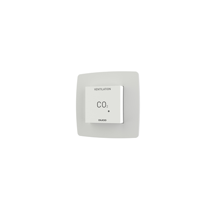 DUCO CO2 Room Sensor with Control RF/Wired, White