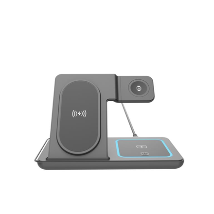 Gembird 3-in-1 foldable wireless charger stand, 15 W, Samsung watch | TA-WPC31S-01-BK