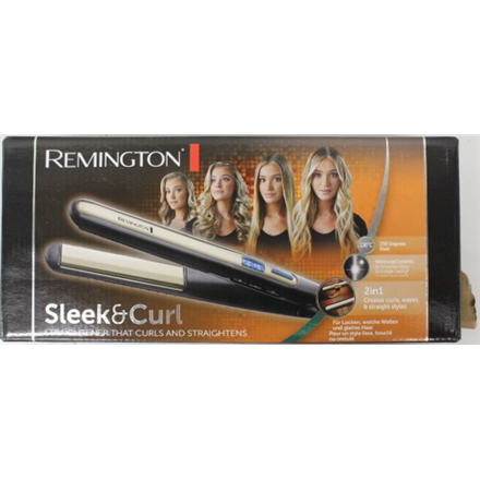 SALE OUT. | Remington Hair Straightener | S6500 Sleek & Curl | Warranty 24 month(s) | Ceramic heating system | Display Yes | Temperature (max) 230 °C | Black | DAMAGED PACKAGING