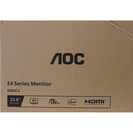 SALE OUT. AOC 24E4CV 23.8“ IPS 1920x1080/300cd/m²/4ms/DisplayPort HDMI Headphone out | SALE OUT. | AOC | 24E4CV | 23.8 " | IPS | FHD | 16:9 | 120 Hz | 4 ms | 1920 x 1080 pixels | 300 cd/m² | Black | Warranty 36 month(...
