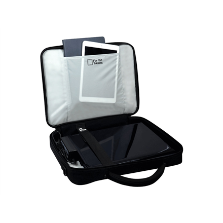PORT DESIGNS | Courchevel | Fits up to size 15.6 " | Messenger - Briefcase | Shoulder strap | Black