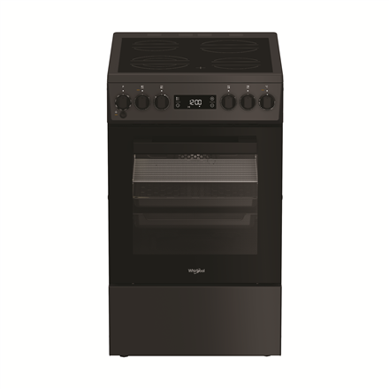 Whirlpool Cooker | W5V8LCSA | Hob type Vitroceramic | Oven type Electric | Anthracite | Width 50 cm | Depth 60 cm | Energy efficiency class A | 60 L