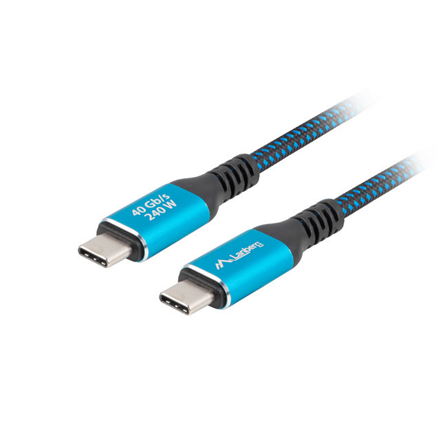 Lanberg | USB-C M/M 4.0 CABLE 240W 8K 60HZ | CA-CMCM-44CU-0005-BK