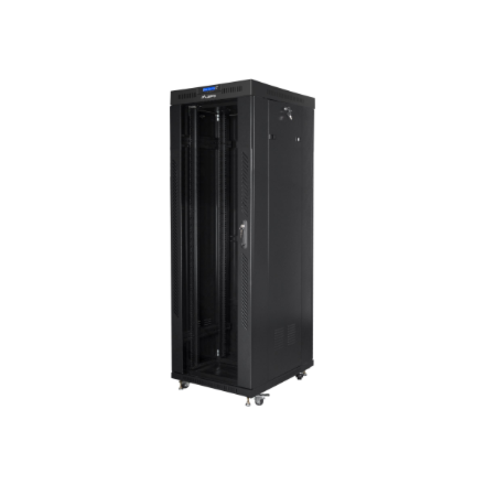Lanberg | Rack cabinet 19" free-standing 37U/600x800 (flat pack) with glass door, LCD | FF01-6837-12BL | Black