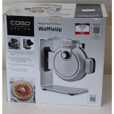 SALE OUT. Caso WaffleUp | Waffle Maker | 800 W | Number of pastry 1 | Waffle | Silver | UNPACKED, DAMAGED PACKAGING, MISSING INNER PACKAGING