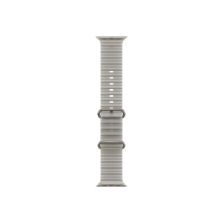 APPLE 49mm Translucent Grey Ocean Band - Natural Titanium Finish