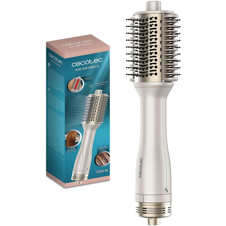 Cecotec Air Brush with Heating Plates | Air DryBold | Ceramic heating system | Ion conditioning | 1200 W | Gold/White