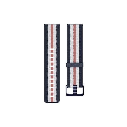 Fitbit | Versa-Lite Woven Hybrid Band, large, navy/pink | The Fitbit Versa woven hybrid band is made of polyester woven material on top and fluoroelastomer material on the bottom with an aluminium buckle. | The Fitbit...