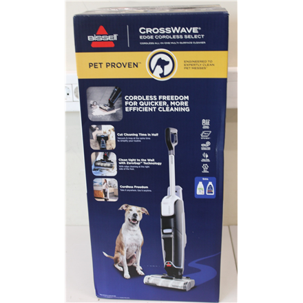 SALE OUT. Bissell Vacuum Cleaner | CrossWave Edge Select | Cordless operating | Washing function | 25.9 V | Black/Warm White/Silver | UNPACKED,MISSING INNER PACKAGING