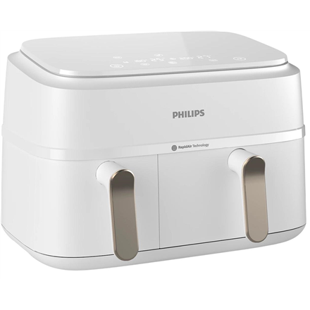 Philips Double basket Airfryer | NA353/10 3000 series | Power 2750 W | Capacity 9 L | Rapid Air Plus | White