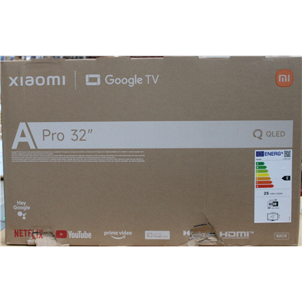 SALE OUT. Xiaomi QLED TV A Pro 2026 32" | SALE OUT. | Xiaomi QLED TV A Pro 2026 | 32" | Smart TV | Google TV | HD | Dark Gray | DAMAGED PACKAGING