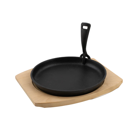 Barbecook | Cast Iron Grill Pan with Bamboo Trivet (per 2 pcs) | BC-ACC-7420