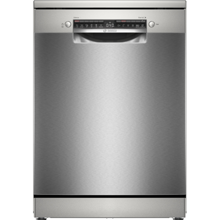 Bosch Dishwasher | SMS4HVI00E | Free standing | Width 60 cm | Number of place settings 14 | Number of programs 6 | Energy efficiency class D | Display | AquaStop function | Silver inox
