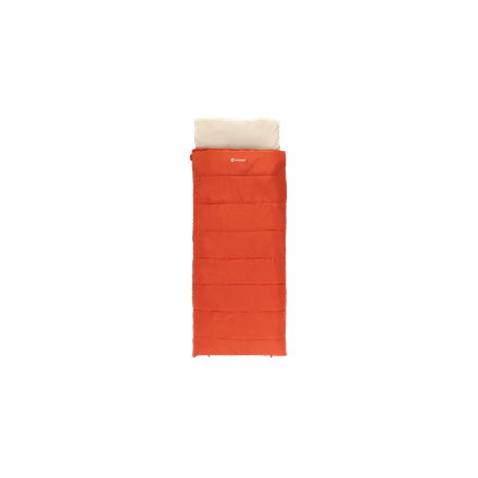 Outwell Contour Lux Red | Sleeping Bag | 220 x 85 cm | Temperature -19 to 15 °C | Right Zipper