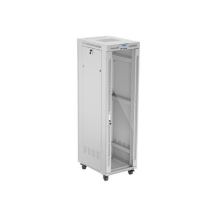 Lanberg | Rack cabinet 19" free-standing 42U/600x800 (flat pack) with glass door, LCD | FF01-6842-12SL | Grey