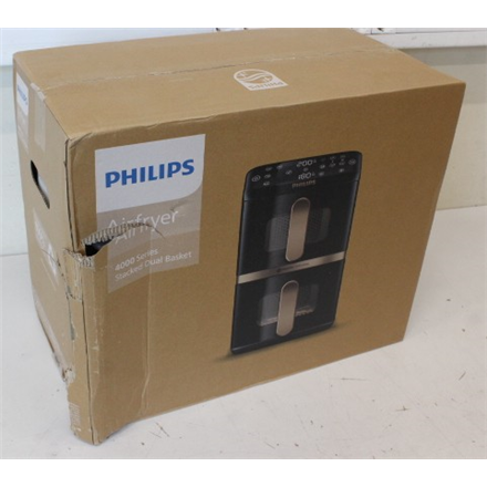 SALE OUT. Philips NA462/70 Dual Basket Airfryer 4000 Series, 10 L, Black/Copper | SALE OUT. Philips Dual Basket Airfryer | NA462/70 4000 Series | Power 2750 W | Capacity 10 L | Rapid Air technology | Black | DAMAGED P...
