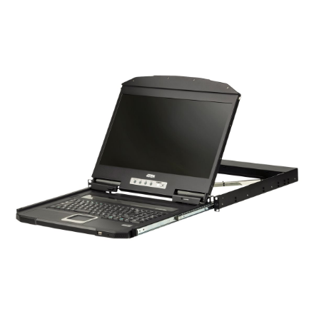 Aten | 1U Ultra Short Depth Single Rail WideScreen LCD Console (USB / HDMI) | CL3700NW | 1920 x 1080 at 60Hz