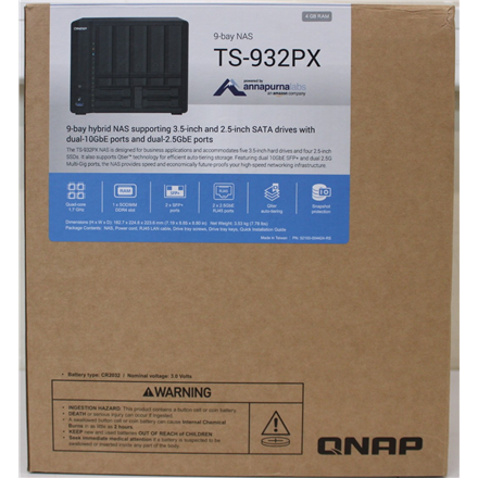 SALE OUT. | QNAP 9-Bay QTS NAS | TS-932PX-4G | Up to 9 HDD/SSD Hot-Swap | AnnapurnaLabs Alpine | AL324 ARM Cortex-A57 Quad-Core | Processor frequency 1.7 GHz | 4 GB | DDR4 | DEMO (SCRATCHED)