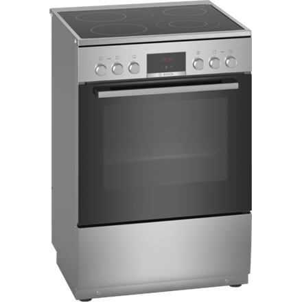 Bosch | Cooker | HKR39A250U | Hob type Vitroceramic | Oven type Electric | Stainless steel | Width 60 cm | Depth 60 cm | Electronic ignition | Grilling | LED | Energy efficiency class A | 66 L