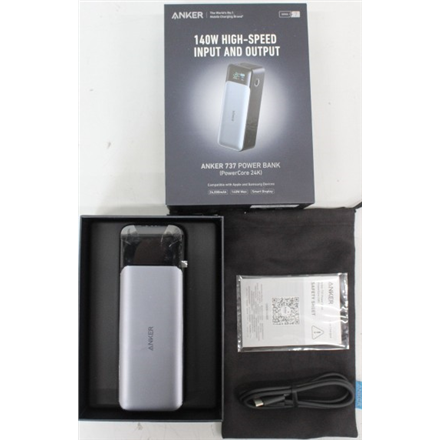 SALE OUT. Anker 737 Power Bank Gen 2 B2C - UN Black Iteration 1 | A1289011 | 24000 mAh | Black | DEMO