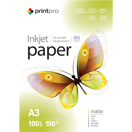 ColorWay PrintPro Photo Paper, 100 sheets | Matte | 190 g/m² | A3