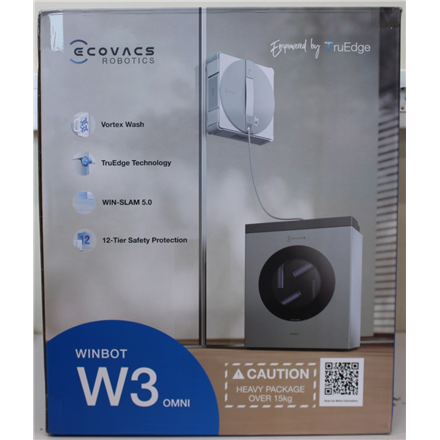 SALE OUT. Ecovacs Window Cleaning Robot | WINBOT W3 OMNI | Corded/Cordless | 8000 Pa | White/Silver | DAMAGED PACKAGING