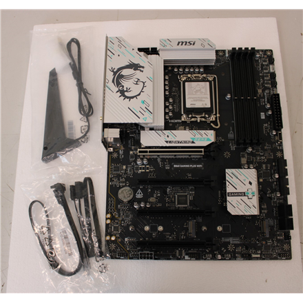 SALE OUT. MSI B860 GAMING PLUS WIFI | Processor family Intel | Processor socket LGA1851 | DDR5 | Supported hard disk drive interfaces SATA, M.2 | Number of SATA connectors 4 | USED, REFURBISHED, WITHOUT ACCESSORIES