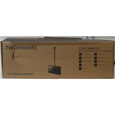 SALE OUT. Neomounts CL35-340BL12 Monitor/TV mount ceiling 1 screen - 23-42" - max 50 kg - VESA 100x100-200x200 - h 106-156 cm - black | Neomounts CL35-340BL12 Monitor/TV mount Ceiling | Adjustable Height, Rotate, Tilt...