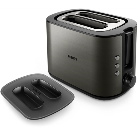Philips Toaster | HD2651/80 Viva Collection | Power 1050 W | Number of slots 2 | Housing material Metal | Black
