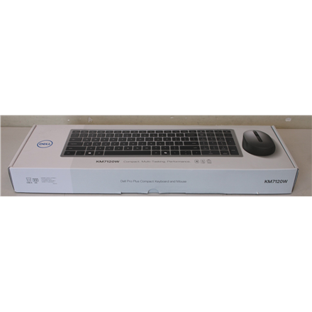 SALE OUT. Dell Keyboard and Mouse KM7120W Wireless Russian | Dell | Keyboard and Mouse | KM7120W | Keyboard and Mouse Set | Wireless | Batteries included | Bluetooth | Wireless connection | Russian | Titan Gray | DEMO...