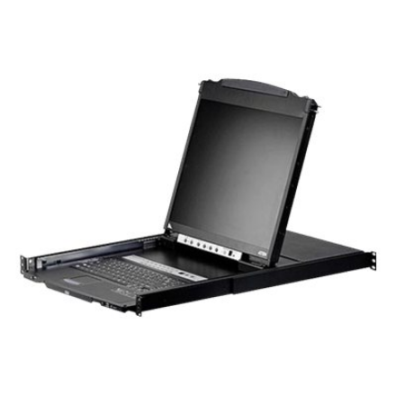 Aten | 16-Port PS/2-USB VGA Dual Rail 19" LCD KVM Switch with Daisy-Chain Port and USB Peripheral Support | CL5816N