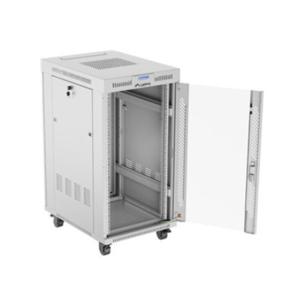 Lanberg | Rack cabinet 19" free-standing 22U/600x800 (flat pack) with glass door | FF01-6822-12SL | Grey
