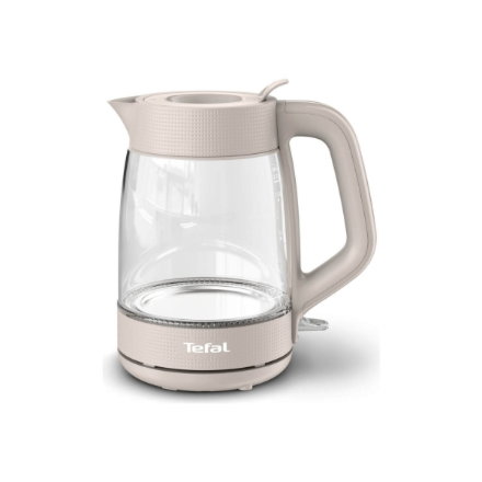 TEFAL Kettle | KO2G0BE0 | 2000 W | Electric | 1.7 L | Glass | 360° rotational base | Grey/Transparent