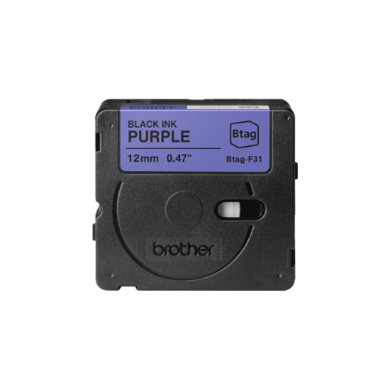 Brother BTAG-F31 | Black on Purple | Btag