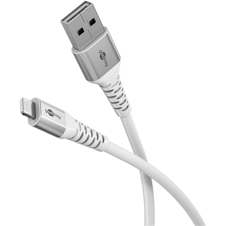 Goobay | Lightning USB-A Supersoft Textile Cable with Metal Plugs | 74512