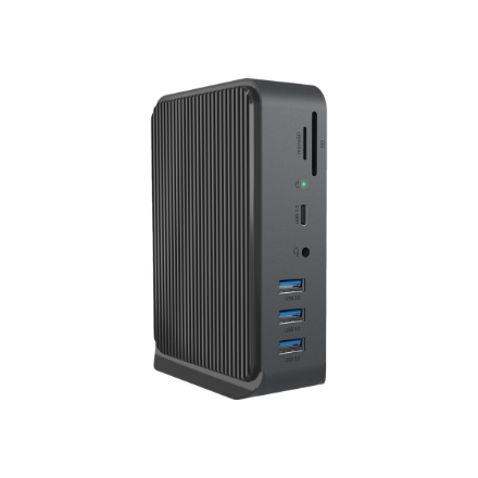 Raidsonic | Icy Box 13-in-1 USB Type-C and Type-A dock with dual video output | IB-DK2261AC | Dock | Ethernet LAN (RJ-45) ports 1 | USB 3.0 (3.1 Gen 1) Type-C ports quantity 1 | USB 2.0 ports quantity 3 | HDMI ports q...